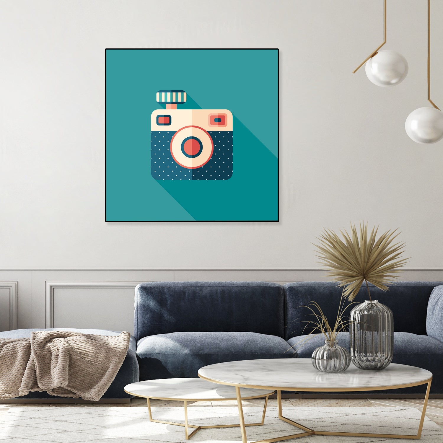 Hipster Camera by Yury Velikanov on GIANT ART - white vector illustration