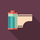 Camera Film Roll by Yury Velikanov on GIANT ART - white vector illustration