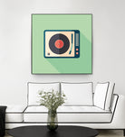 Vintage Turntable by Yury Velikanov on GIANT ART - white vector illustration