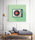 Vintage Turntable by Yury Velikanov on GIANT ART - white vector illustration