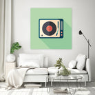 Vintage Turntable by Yury Velikanov on GIANT ART - white vector illustration