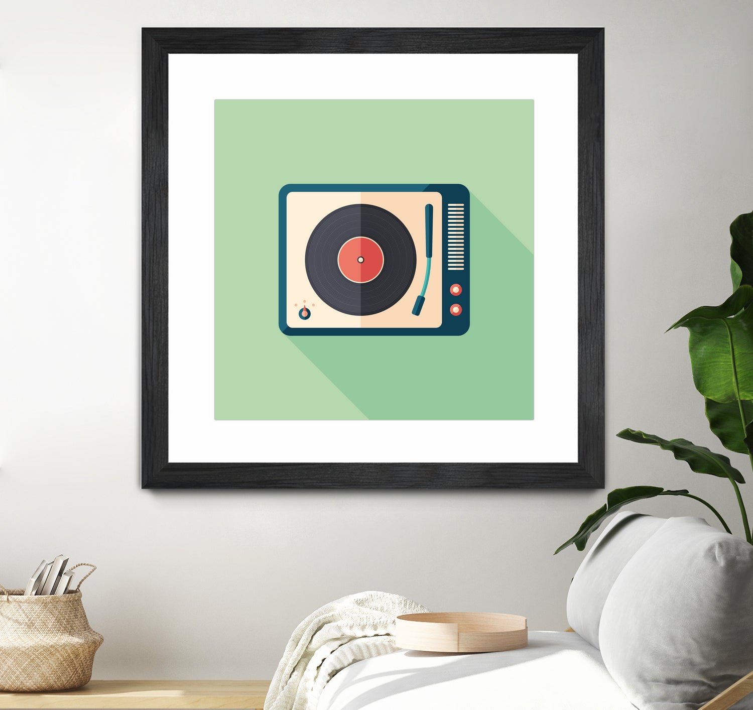 Vintage Turntable by Yury Velikanov on GIANT ART - white vector illustration