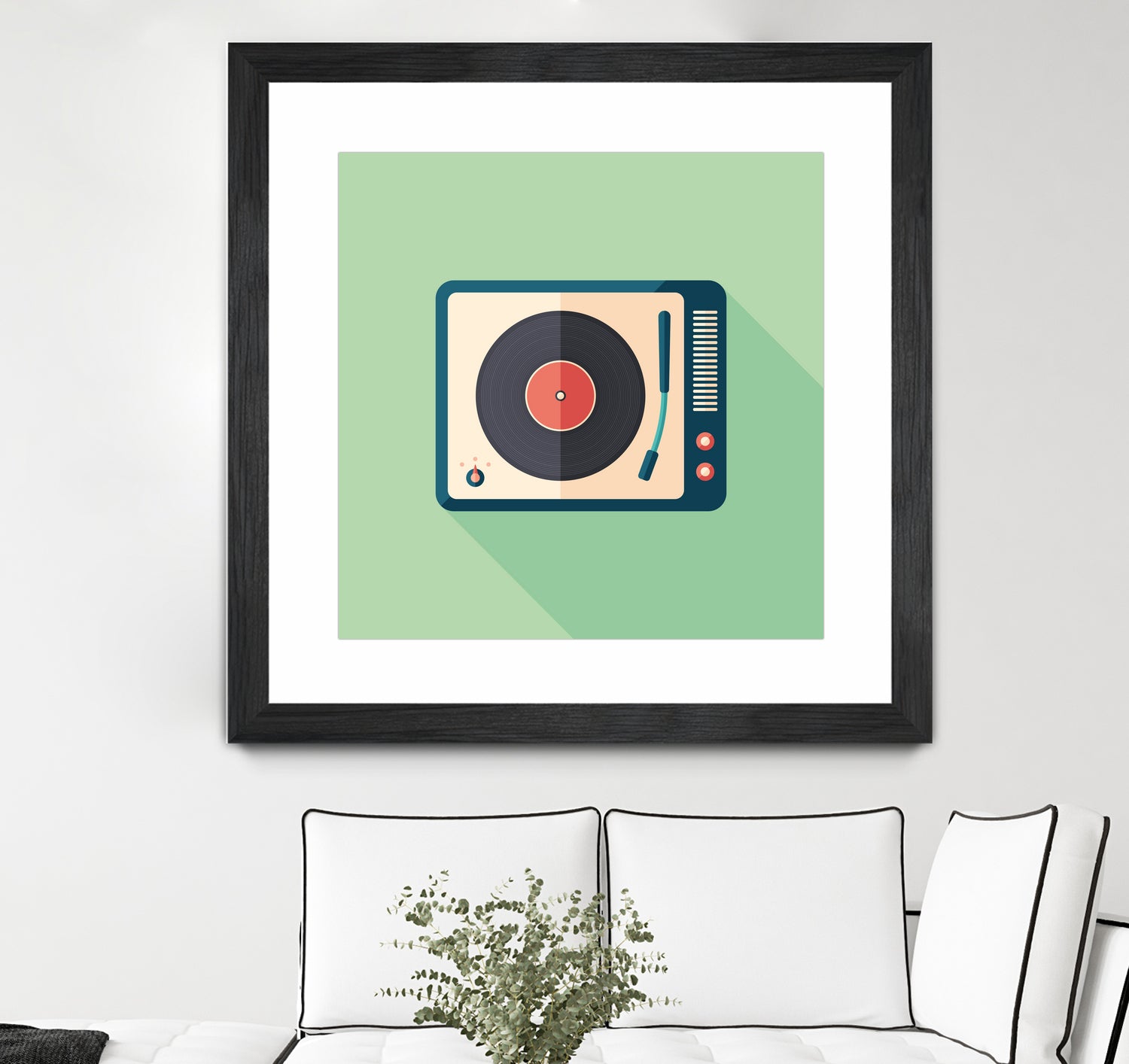 Vintage Turntable by Yury Velikanov on GIANT ART - white vector illustration