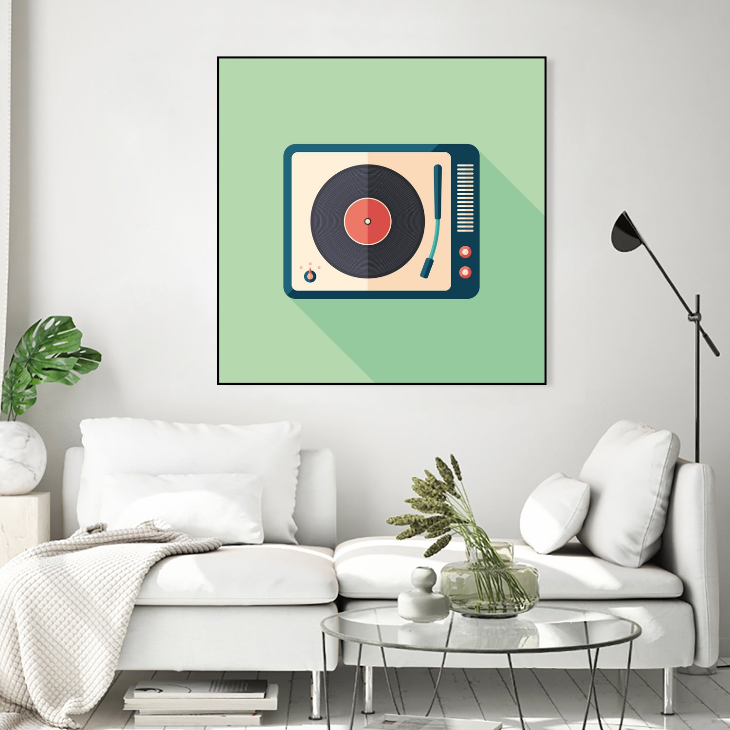 Vintage Turntable by Yury Velikanov on GIANT ART - white vector illustration