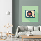 Vintage Turntable by Yury Velikanov on GIANT ART - white vector illustration