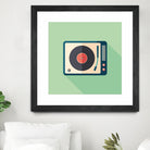 Vintage Turntable by Yury Velikanov on GIANT ART - white vector illustration