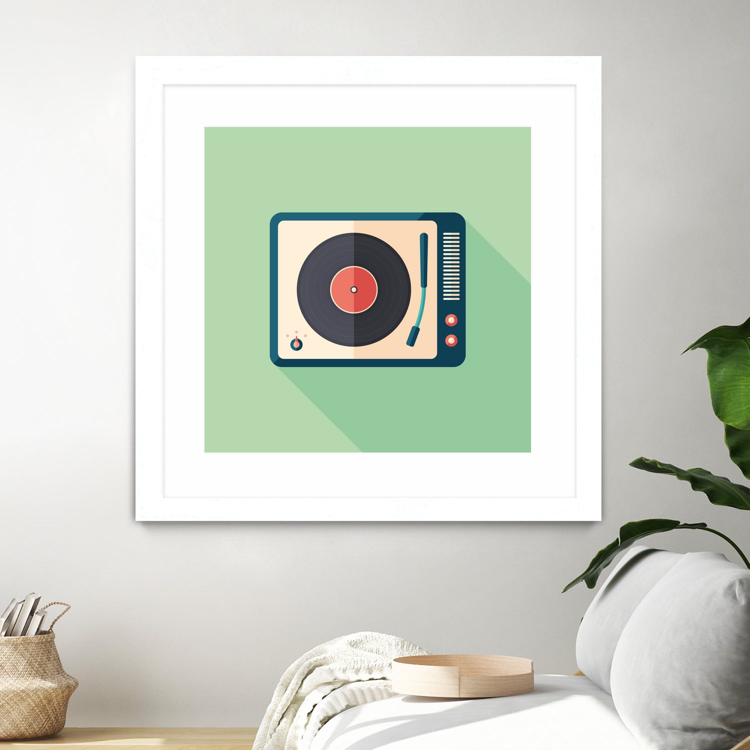 Vintage Turntable by Yury Velikanov on GIANT ART - white vector illustration