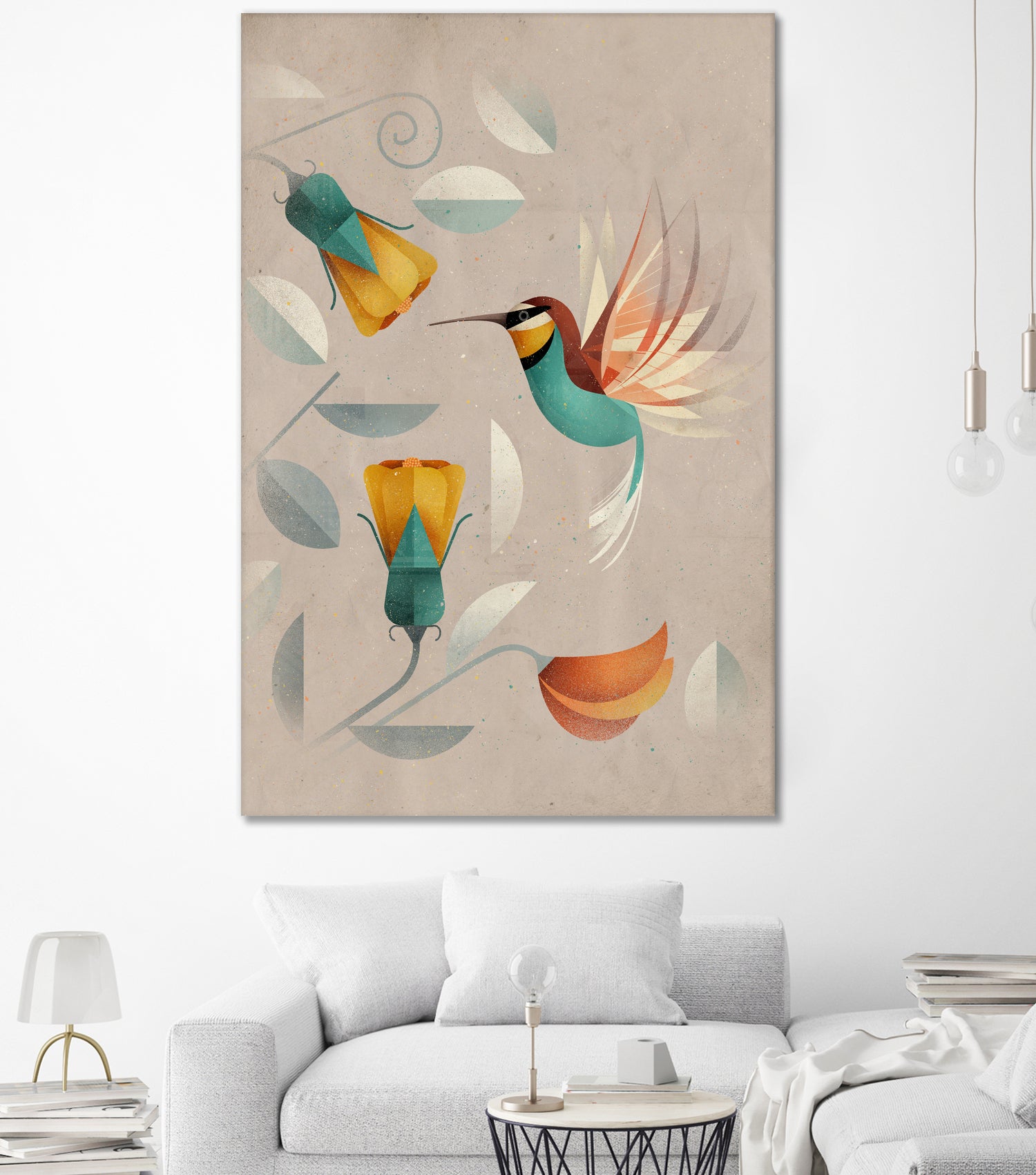 Hummingbird by Dieter Braun on GIANT ART - green digital painting