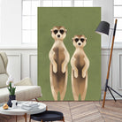 Meerkats by Dieter Braun on GIANT ART - green digital painting