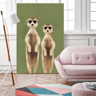 Meerkats by Dieter Braun on GIANT ART - green digital painting