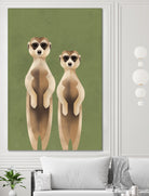 Meerkats by Dieter Braun on GIANT ART - green digital painting