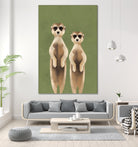 Meerkats by Dieter Braun on GIANT ART - green digital painting