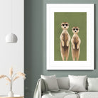 Meerkats by Dieter Braun on GIANT ART - green digital painting