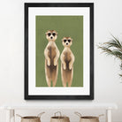 Meerkats by Dieter Braun on GIANT ART - green digital painting