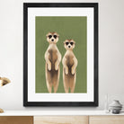 Meerkats by Dieter Braun on GIANT ART - green digital painting