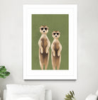 Meerkats by Dieter Braun on GIANT ART - green digital painting