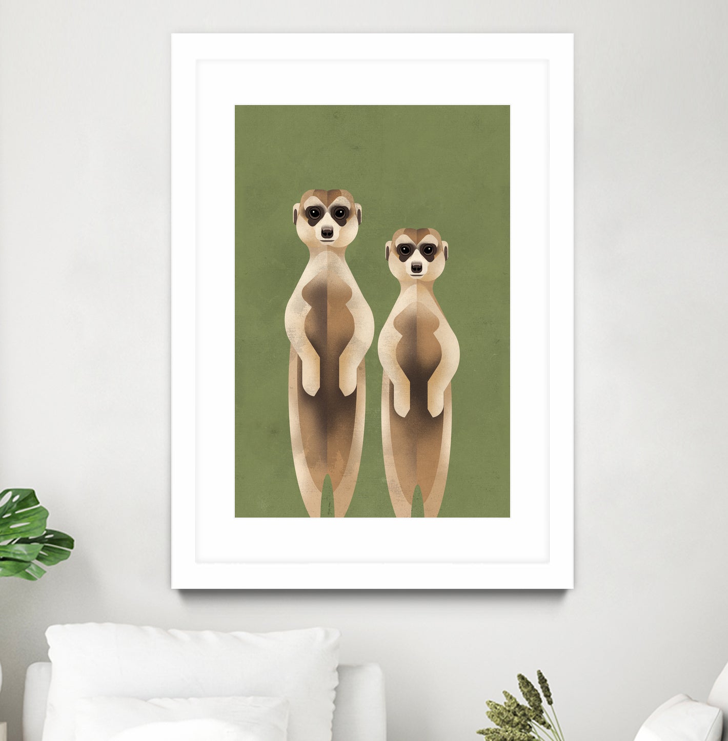 Meerkats by Dieter Braun on GIANT ART - green digital painting