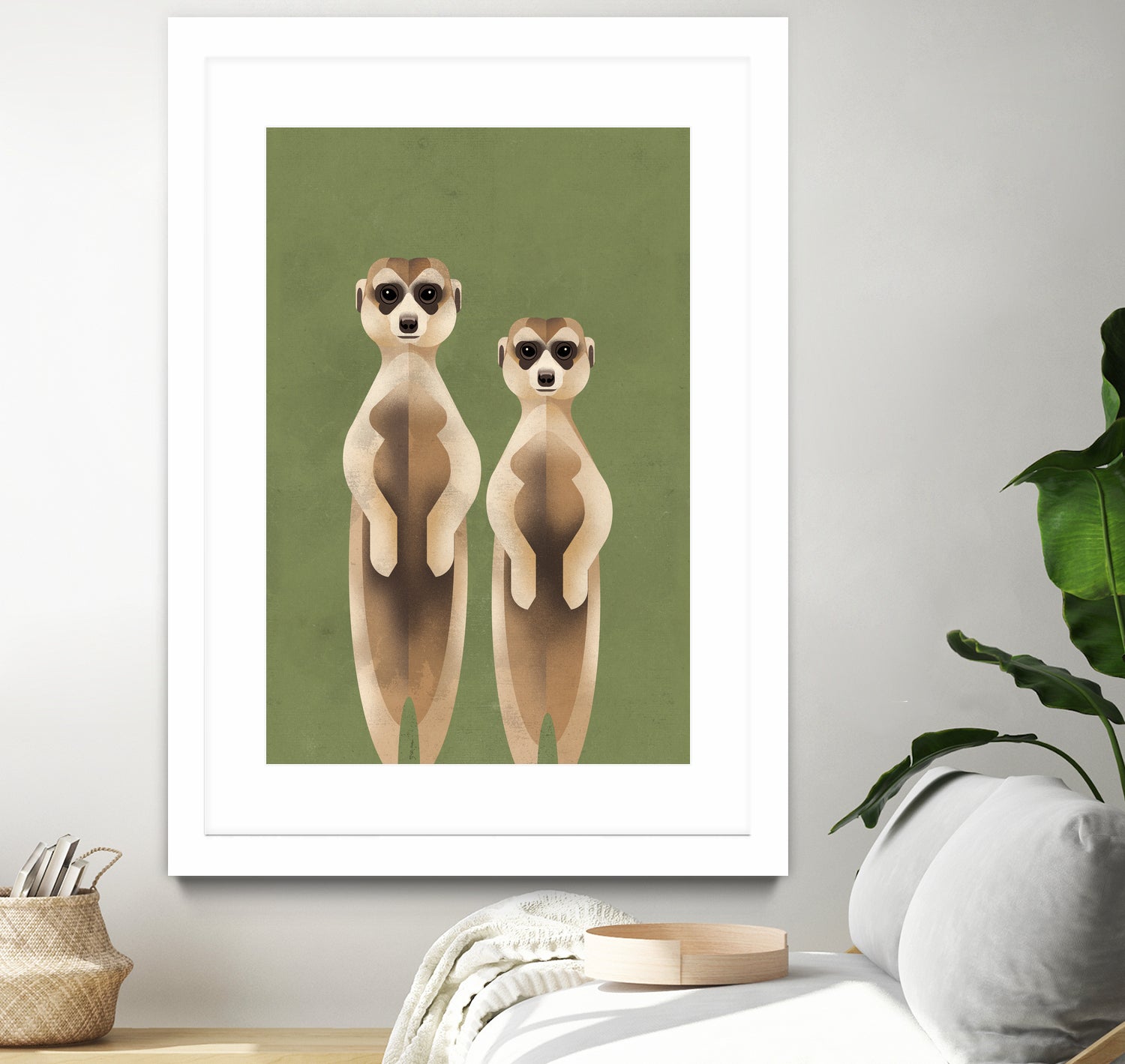 Meerkats by Dieter Braun on GIANT ART - green digital painting