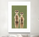 Meerkats by Dieter Braun on GIANT ART - green digital painting