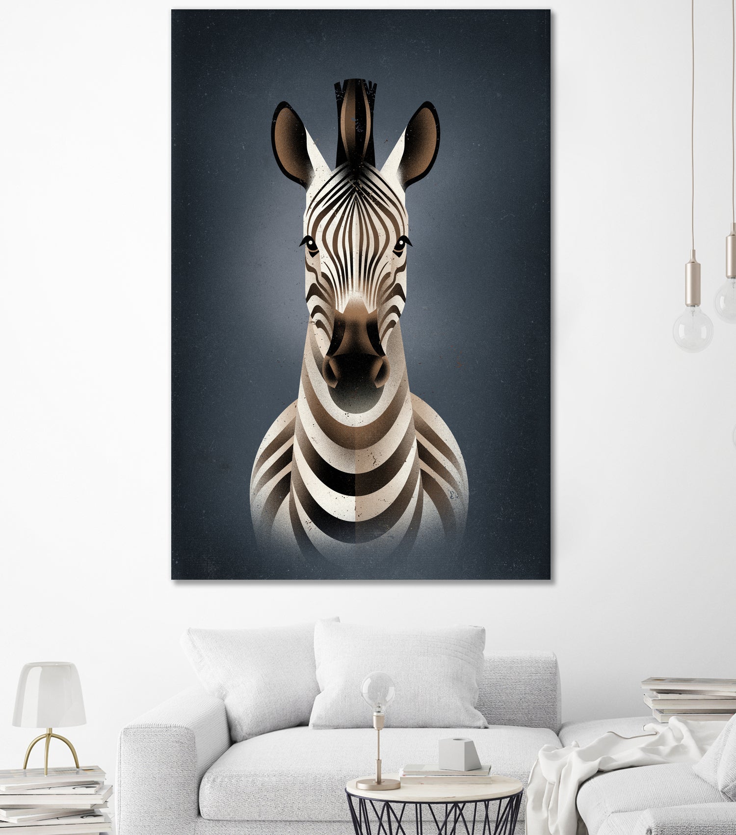 Zebra II by Dieter Braun on GIANT ART - blue digital painting