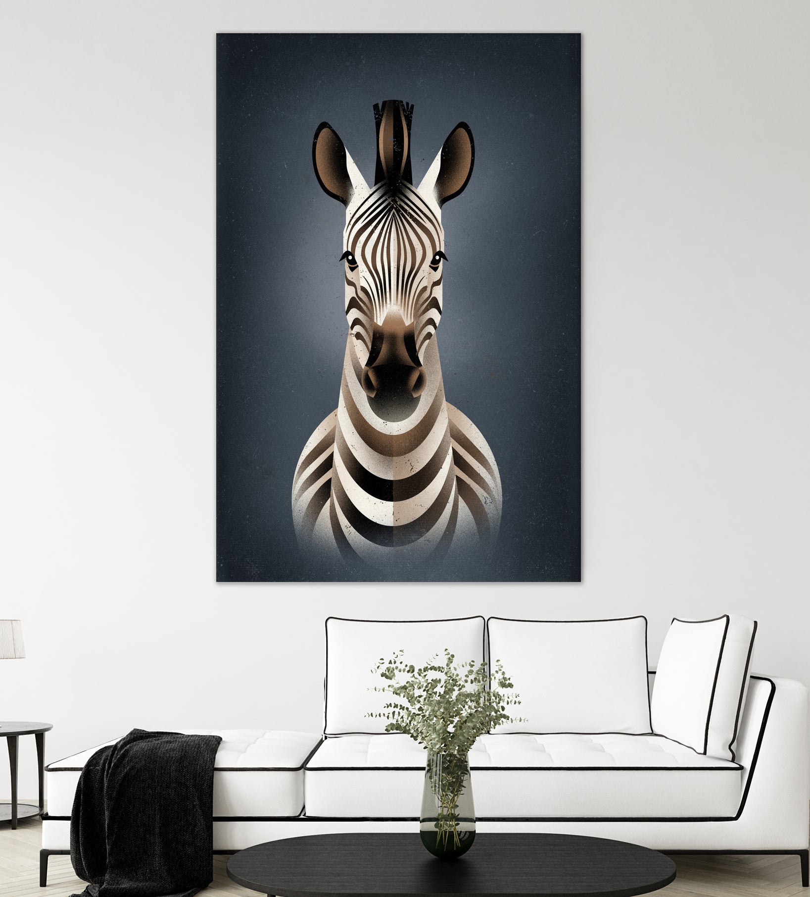 Zebra II by Dieter Braun on GIANT ART - blue digital painting