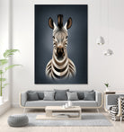 Zebra II by Dieter Braun on GIANT ART - blue digital painting