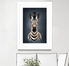 Zebra II by Dieter Braun on GIANT ART - blue digital painting