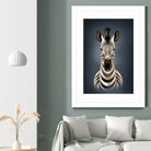 Zebra II by Dieter Braun on GIANT ART - blue digital painting