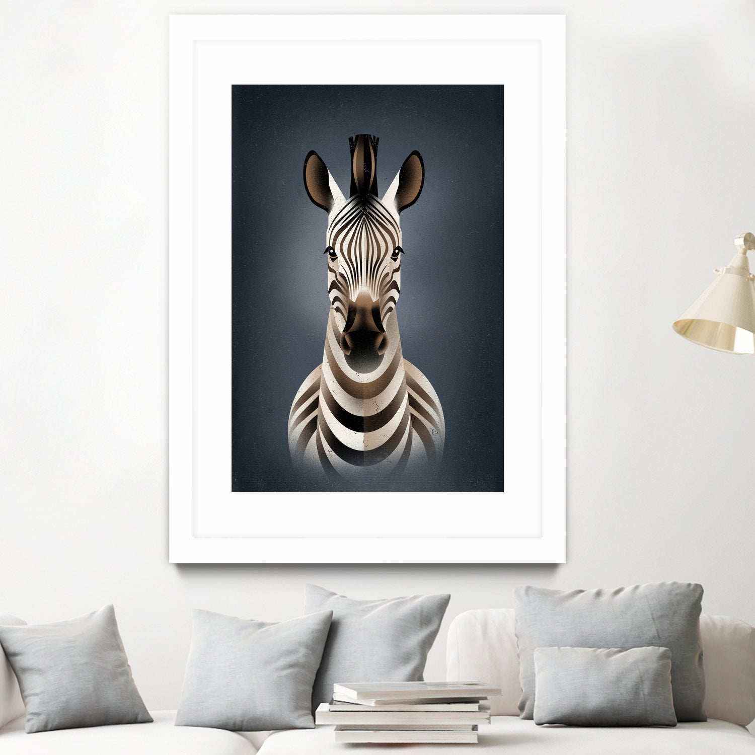 Zebra II by Dieter Braun on GIANT ART - blue digital painting