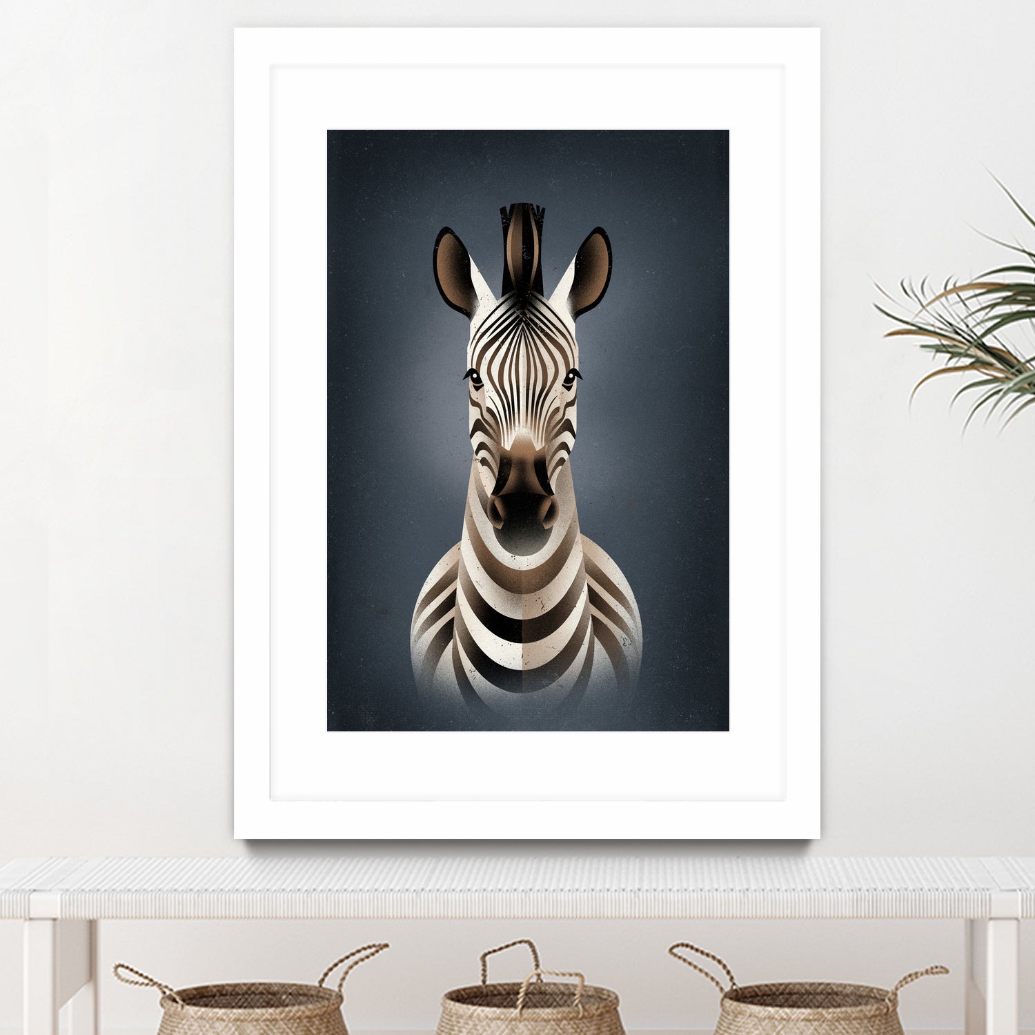 Zebra II by Dieter Braun on GIANT ART - blue digital painting