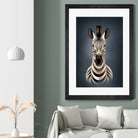 Zebra II by Dieter Braun on GIANT ART - blue digital painting