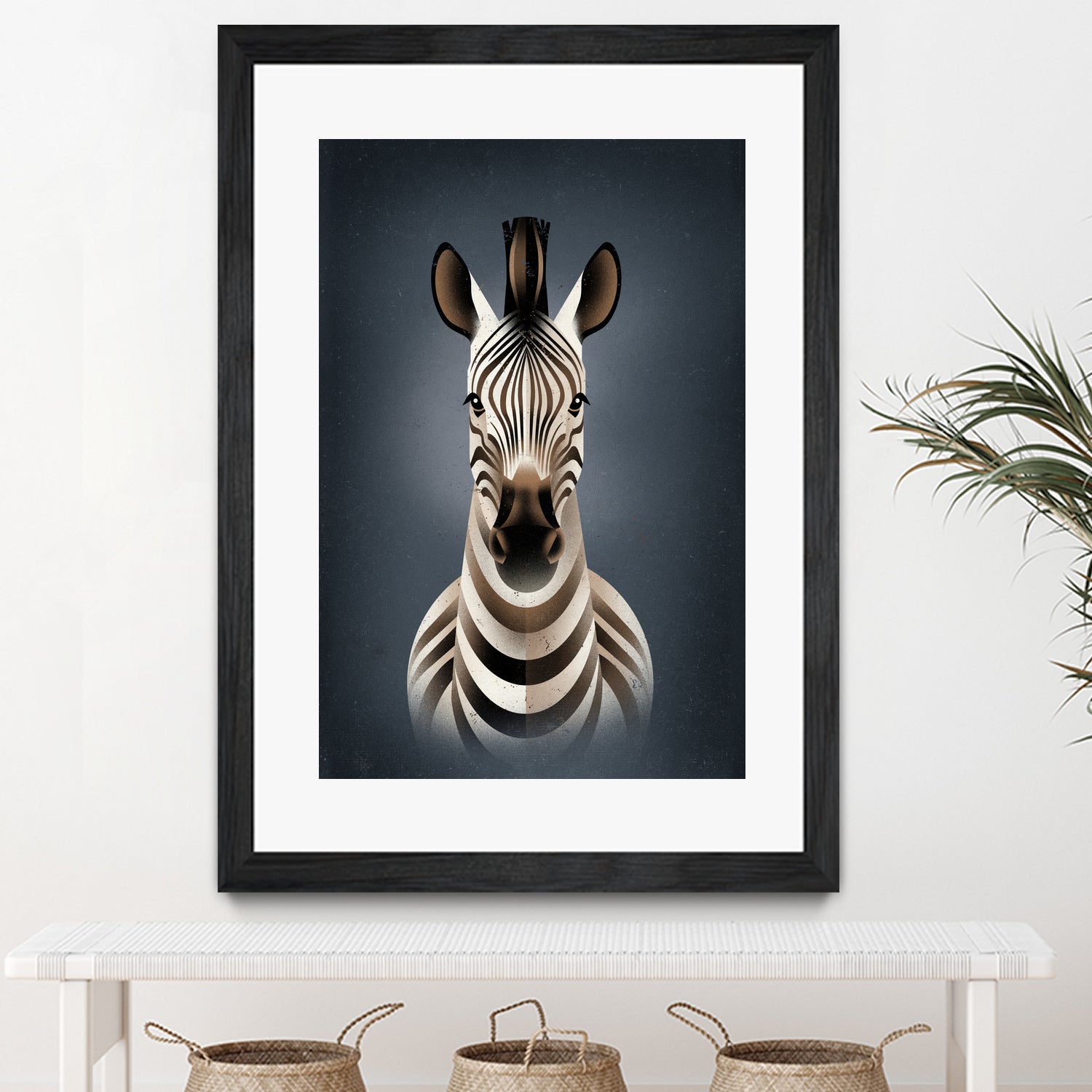 Zebra II by Dieter Braun on GIANT ART - blue digital painting