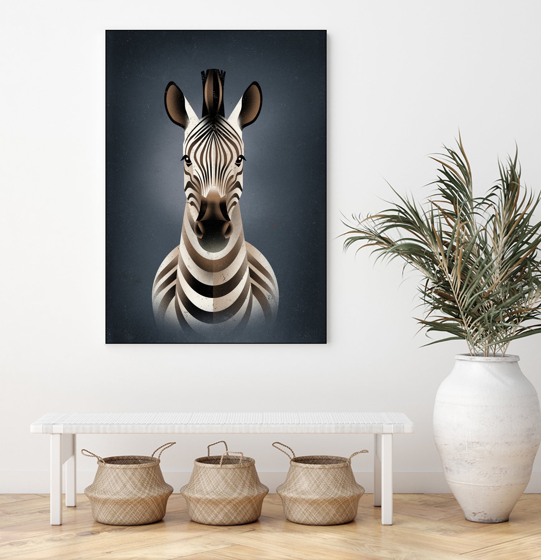 Zebra II by Dieter Braun on GIANT ART - blue digital painting