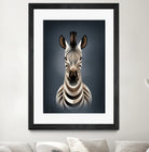 Zebra II by Dieter Braun on GIANT ART - blue digital painting