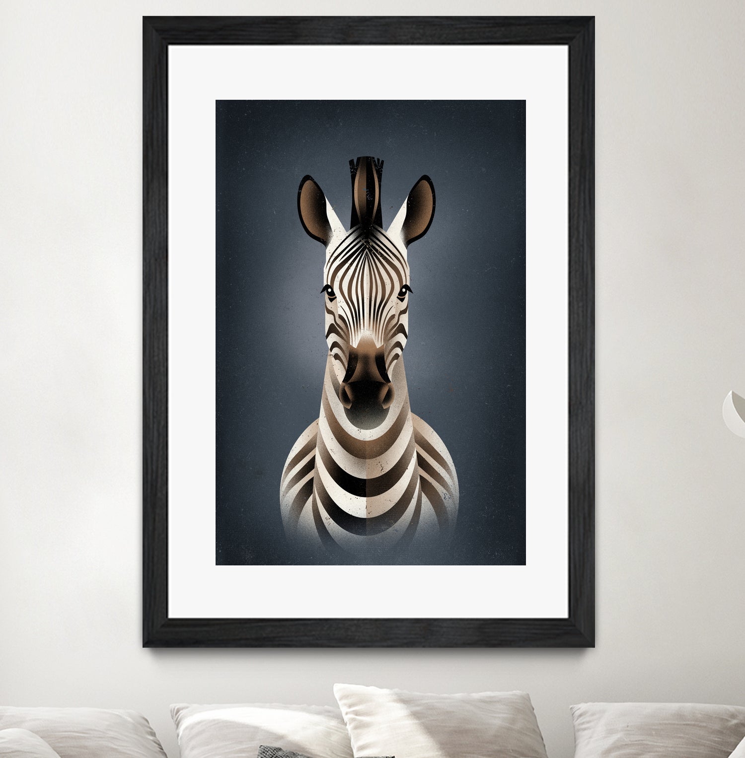 Zebra II by Dieter Braun on GIANT ART - blue digital painting