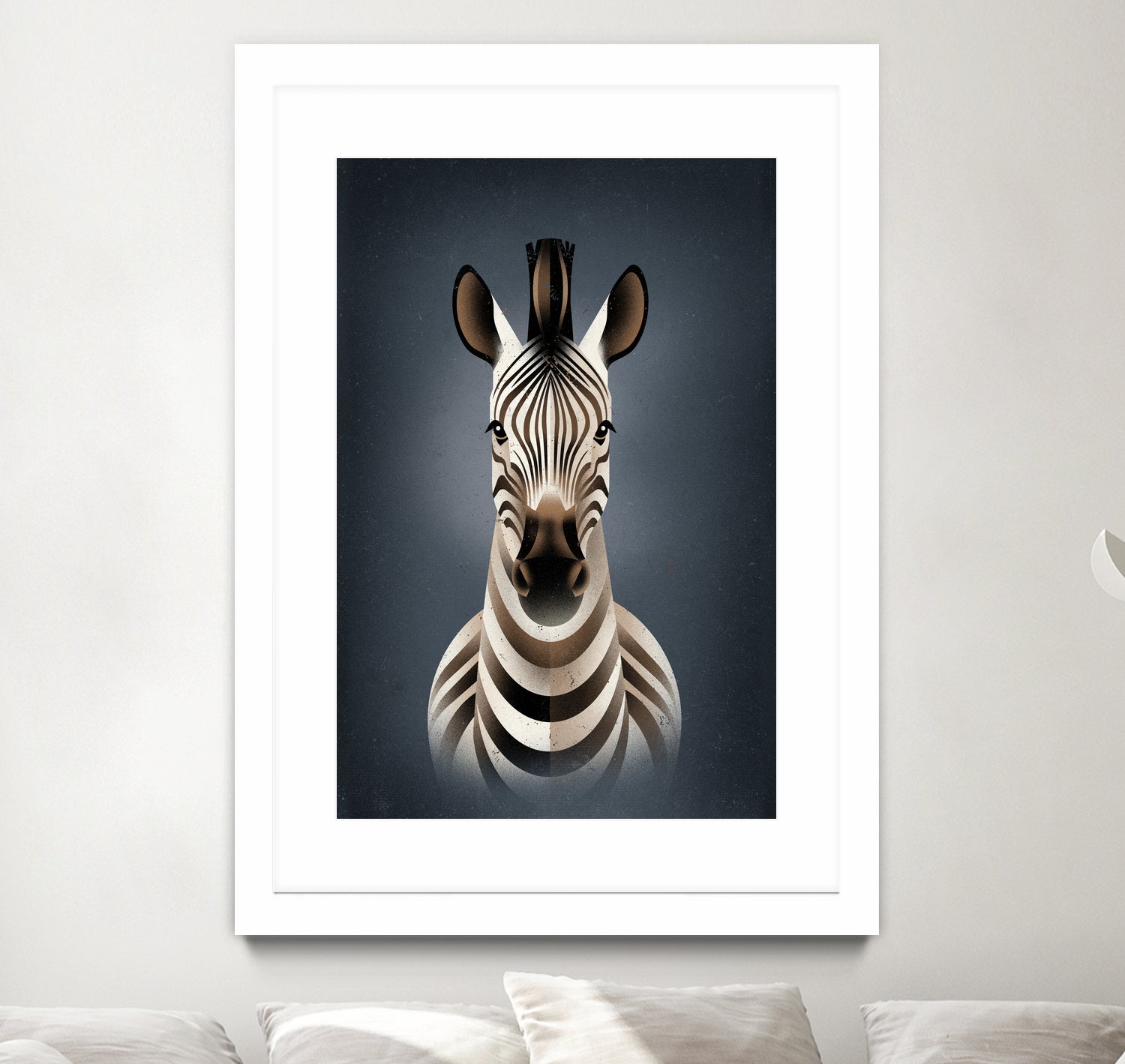 Zebra II by Dieter Braun on GIANT ART - blue digital painting