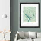 Washington Map Blue by Hubert Roguski on GIANT ART - blue digital painting