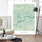 London Map Blue by Hubert Roguski on GIANT ART - blue digital painting