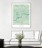 London Map Blue by Hubert Roguski on GIANT ART - blue digital painting