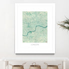 London Map Blue by Hubert Roguski on GIANT ART - blue digital painting