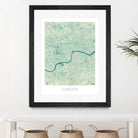 London Map Blue by Hubert Roguski on GIANT ART - blue digital painting