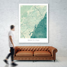 Barcelona Map Blue by Hubert Roguski on GIANT ART - blue digital painting