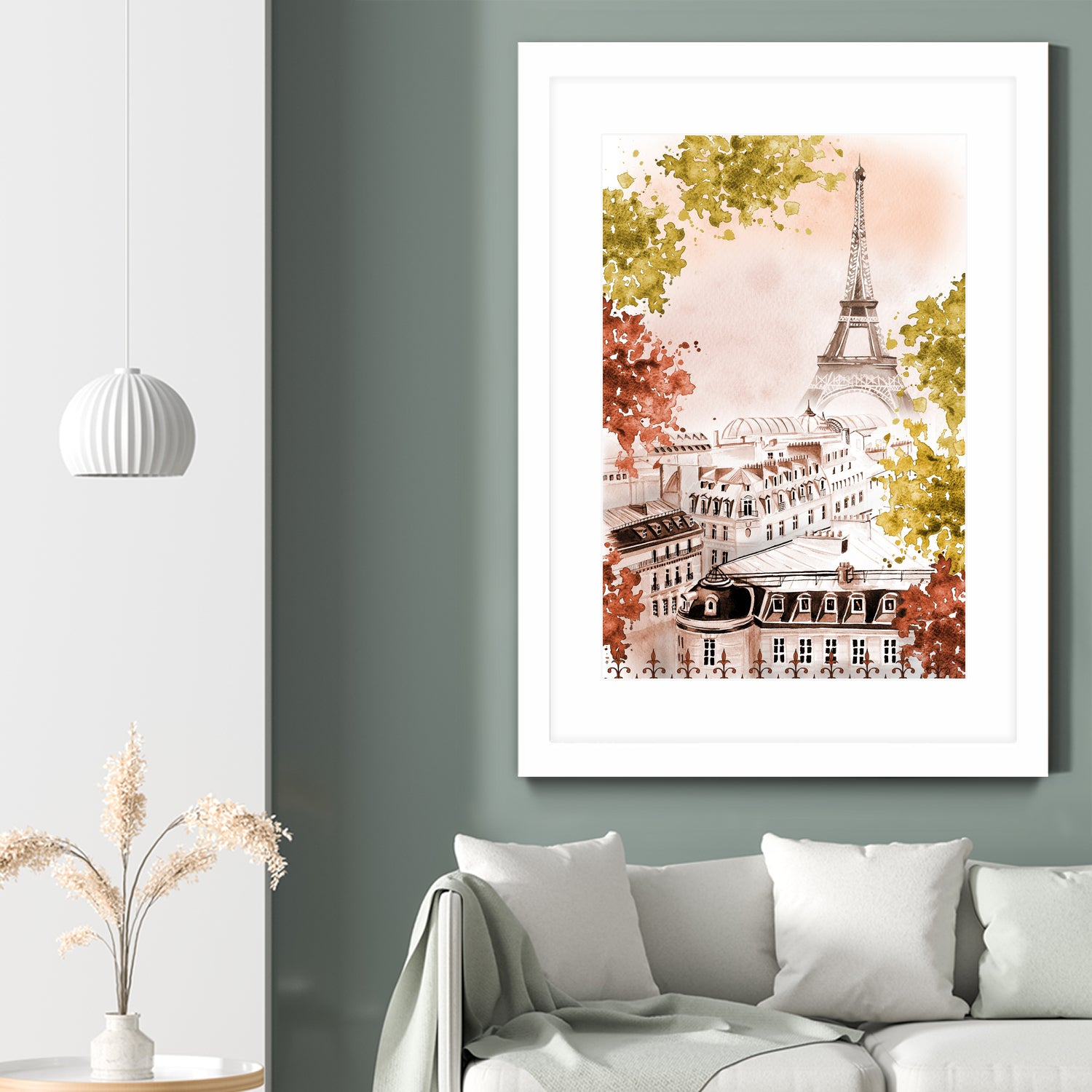 city Paris watercolor by Liliya KOVALENKO on GIANT ART - yellow photo illustration