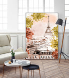 city Paris watercolor by Liliya KOVALENKO on GIANT ART - yellow photo illustration