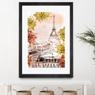 city Paris watercolor by Liliya KOVALENKO on GIANT ART - yellow photo illustration