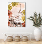 city Paris watercolor by Liliya KOVALENKO on GIANT ART - yellow photo illustration