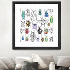 Colorful bugs by Maria Bakueva on GIANT ART - white mixed media