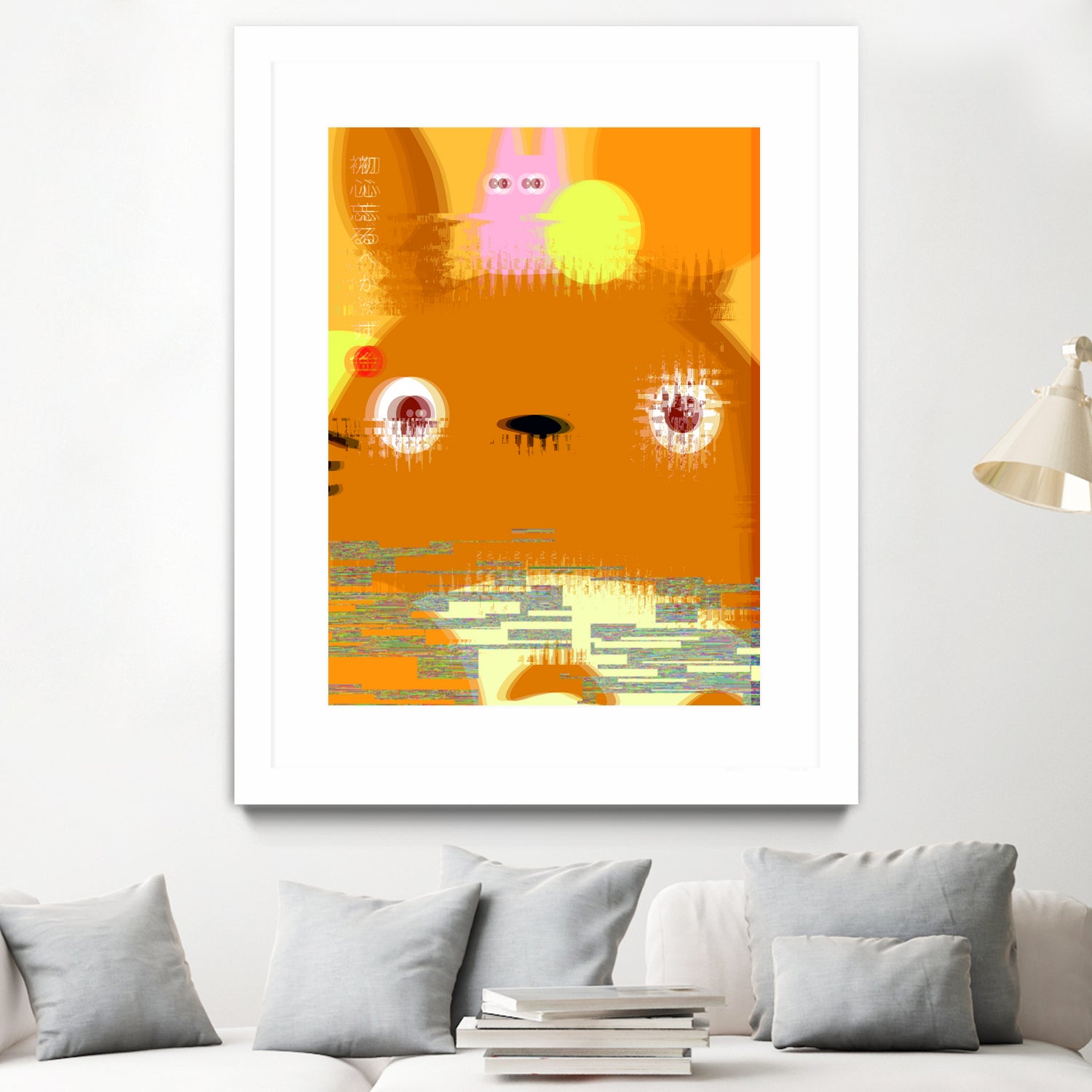 Miyazaki Glitch - Totoro (color) by Hyo Kim on GIANT ART - orange digital painting