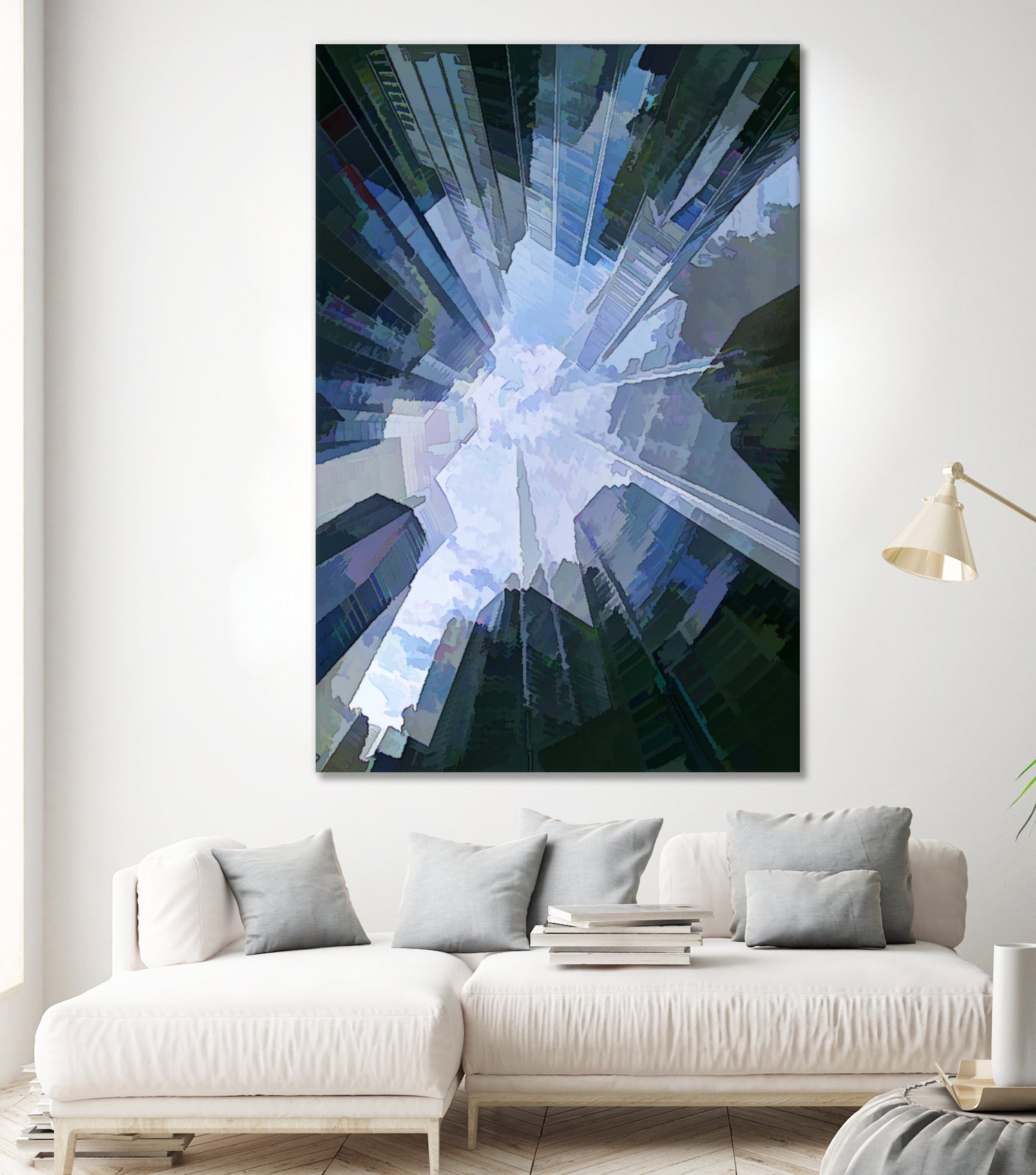 Glass Ceiling Shattered by Randy Witte on GIANT ART - blue digital painting