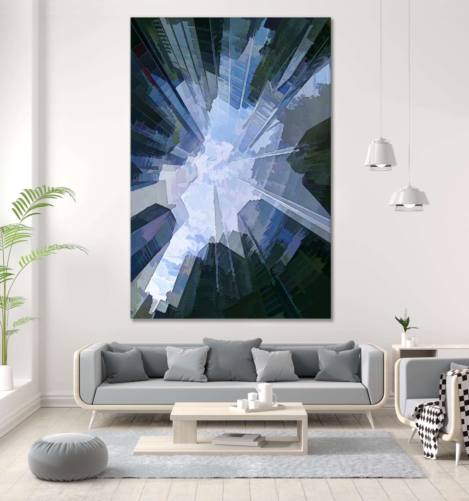 Glass Ceiling Shattered by Randy Witte on GIANT ART - blue digital painting